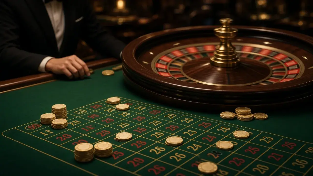 Live roulette table