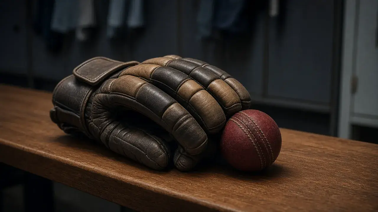 Keeping glove on a locker bench