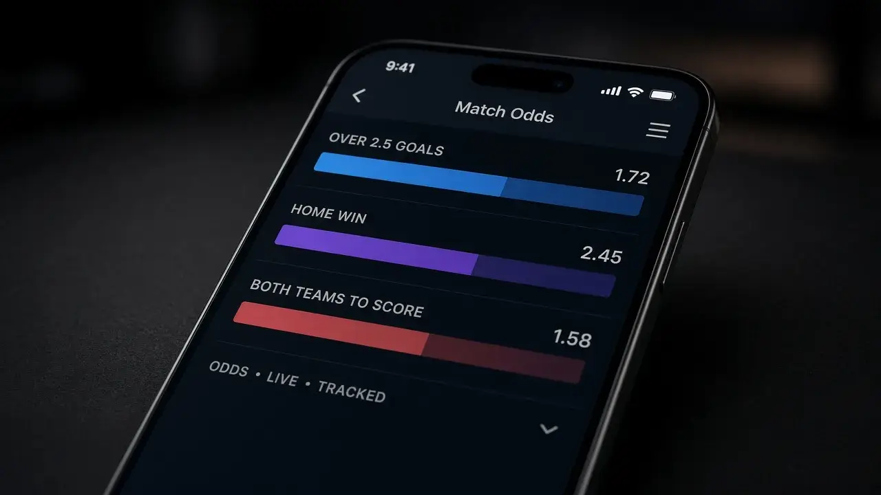 Phone showing abstract odds